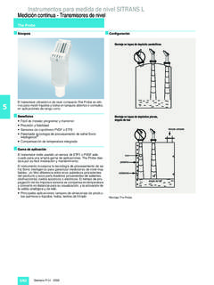 Instrumentos para medida de nivel SITRANS L Medici&#243;n ...