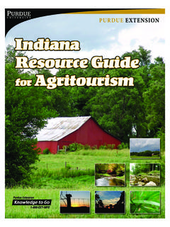 Indiana Resource Guide for Agritourism - Purdue Extension