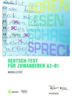DEUTSCH-TEST F&#220;R ZUWANDERER A2–B1