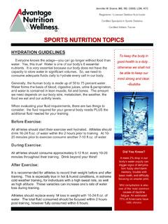 Hydration Guidelines Handout - NATA