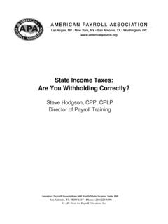 State Income Taxes: Are You Withholding Correctly?