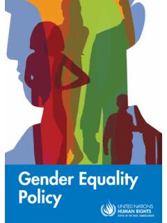 Gender Equality Policy September 2011 - Office of the ...