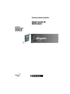 Sepam series 40 Merlin Gerin - My Protection Guide