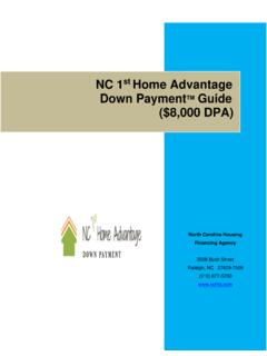 NC 1st Home Advantage Down Payment ($8,000 DPA) - …
