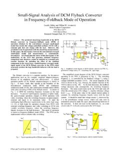 Small-Signal Analysis of DCM Flyback Converter in ...