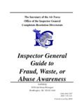 Inspector General Guide to Fraud, Waste, or Abuse …