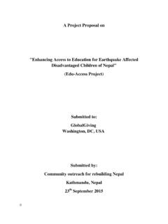 A Project Proposal on Enhancing Access to Education for ...