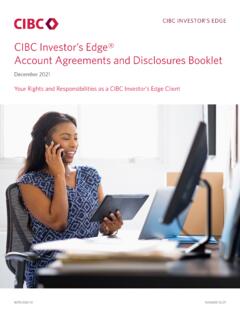 Account Agreements and Disclosures ... - CIBC Investor's Edge