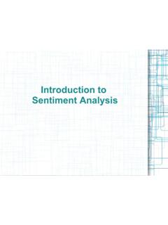 Introduction to Sentiment Analysis