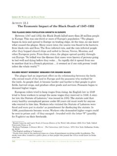 CTIVITY 15.1 The Economic Impact of the Black Death of ...