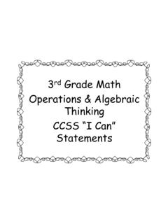 Operations &amp; Algebraic Thinking - The Curriculum Corner 123