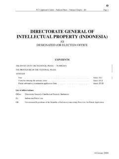 DIRECTORATE GENERAL OF INTELLECTUAL PROPERTY …