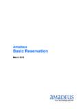 Amadeus Basic Reservation - Thai-Amadeus …