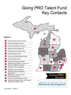 Going PRO Talent Fund Key Contacts - michigan.gov