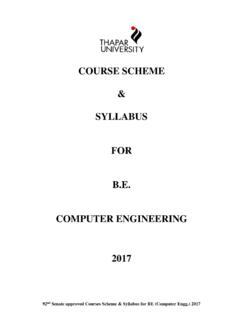 COURSE SCHEME SYLLABUS FOR B.E. COMPUTER …