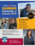 Summer 2018 Schedule of Classes - Chaffey College