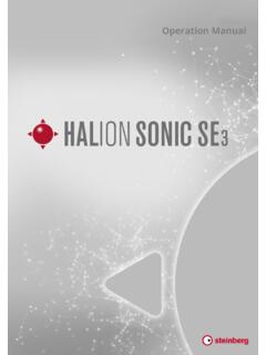 HALion Sonic SE (3.3.0) 3.3.0 - Operation Manual