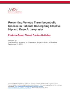 Preventing Venous Thromboembolic Disease in Patients ...