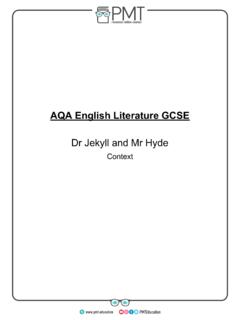 Dr Jekyll and Mr Hyde - English Literature GCSE - PMT