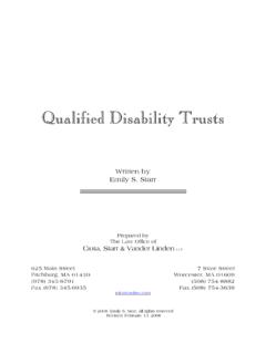 Qualified Disability Trusts - Charles E. Vander-Linden