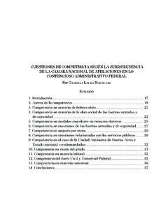 CUESTIONES DE COMPETENCIA SEG&#218;N LA …