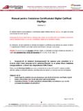 Manual pentru Instalarea Certificatului Digital Calificat ...