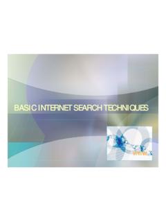 Basic internet search techniques