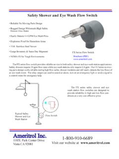 Safety Shower and Eye Wash Flow Switch - Ameritrol