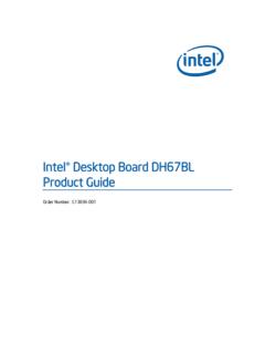 Intel&#174; Desktop Board DH67BL Product Guide