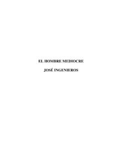 EL HOMBRE MEDIOCRE JOS&#201; INGENIEROS
