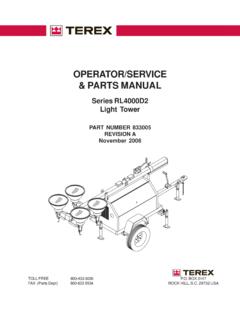 OPERATOR/SERVICE &amp; PARTS MANUAL