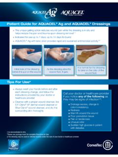 Patient Guide for AQUACEL Ag and AQUACEL …