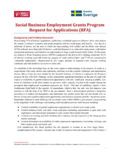 Social Business Employment Grants Program …