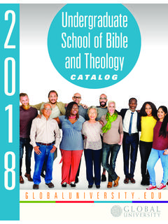 Undergraduate School of Bible graduate school of theology ...