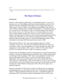 The Nature of Science - ed