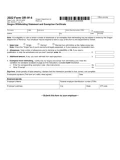 2022 Form OR-W-4 Office use only Revenue (Rev. 09-30-21 ...