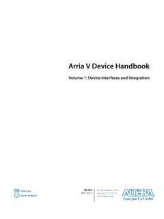 Arria V Device Handbook - Intel FPGA and SoC