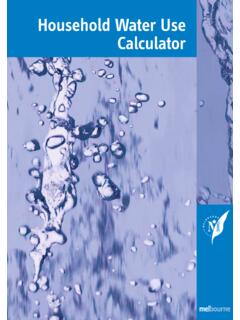 Household water use calculator - City of Melbourne