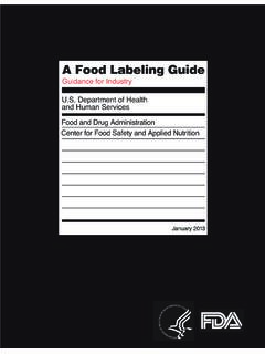 Food Labeling Guide - Food and Drug Administration
