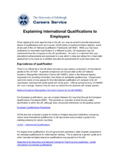 Explaining International Qualifications to Employers