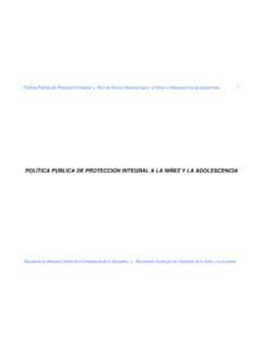 POL&#205;TICA P&#218;BLICA DE PROTECCI&#211;N INTEGRAL A LA …