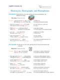 Homonyms, Homographs, Homophones - English Worksheets