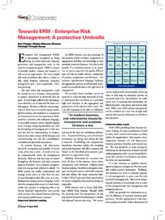 Towards ERM - Enterprise Risk Management: A …
