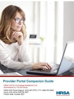 Provider Portal Companion Guide - Health Resources and ...