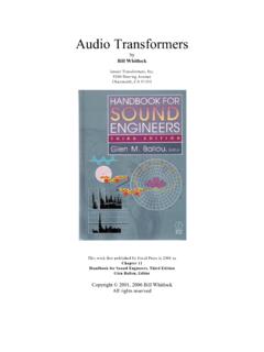 Audio Transformers