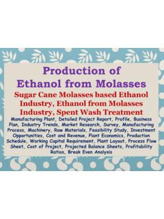 Production of Ethanol from Molasses