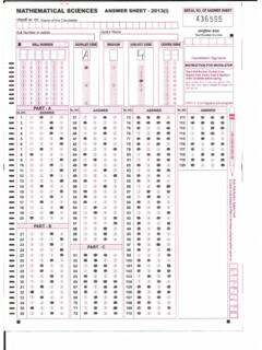 - f MATHEMATICAL SCIENCES ANSWER SHEET - …