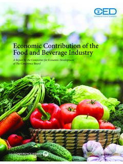 Economic Contribution of the Food and Beverage Industry