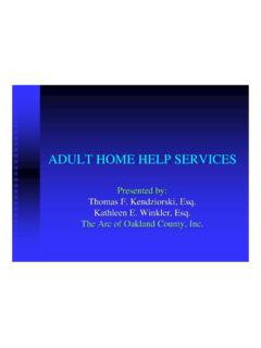 ADULT HOME HELP SERVICES - Patricia E. Kefalas …