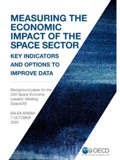 Measuring the Economic Impact of the Space Sector: Key ...